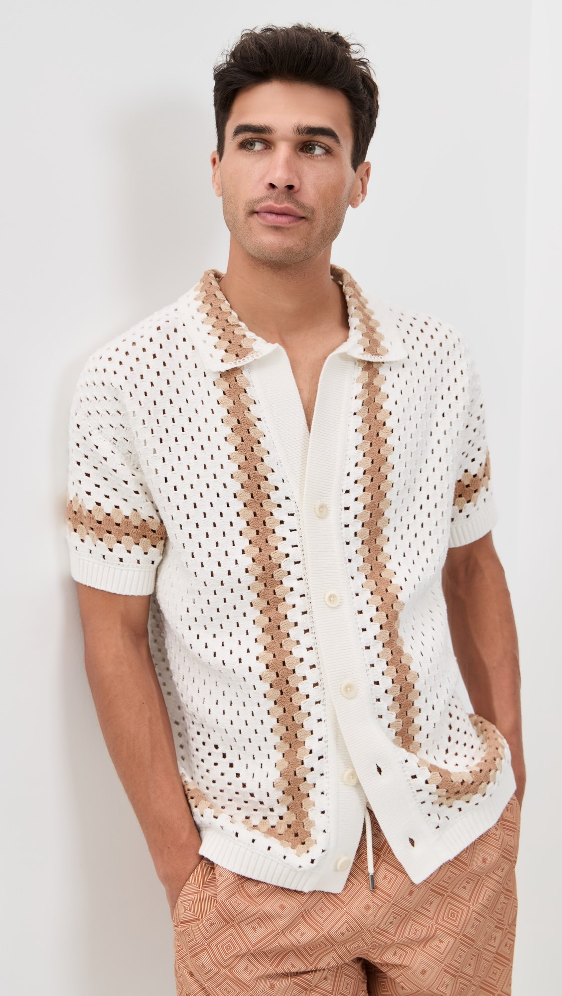 Pinto Cotton Short Sleeve Crochet Cardigan | Shopbop