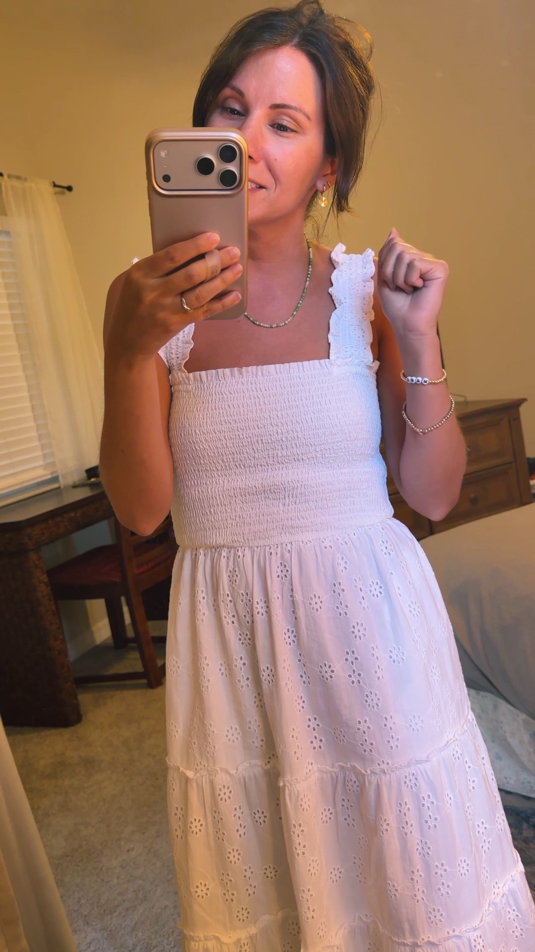 xs in this cotton eyelet dress, 6 in my croc sandals. Love this little green beaded necklace! 💚🌴🤍

#LTKPetite #LTKootd #LTKSeasonal

#LTKPetite #LTKgrwm #LTKootd