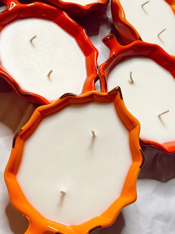 Organic Fallen Leaves Leaf Dish Soy Wax Candle | Hand Poured | All-Natural | Dye Free | Phthalate... | Etsy (US)