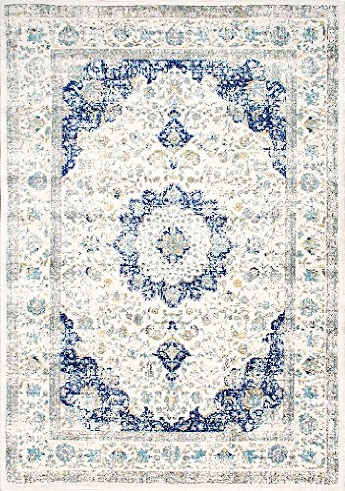 nuLOOM Vintage Persian Verona Area Rug, 5' x 7' 5", Blue | Amazon (US)