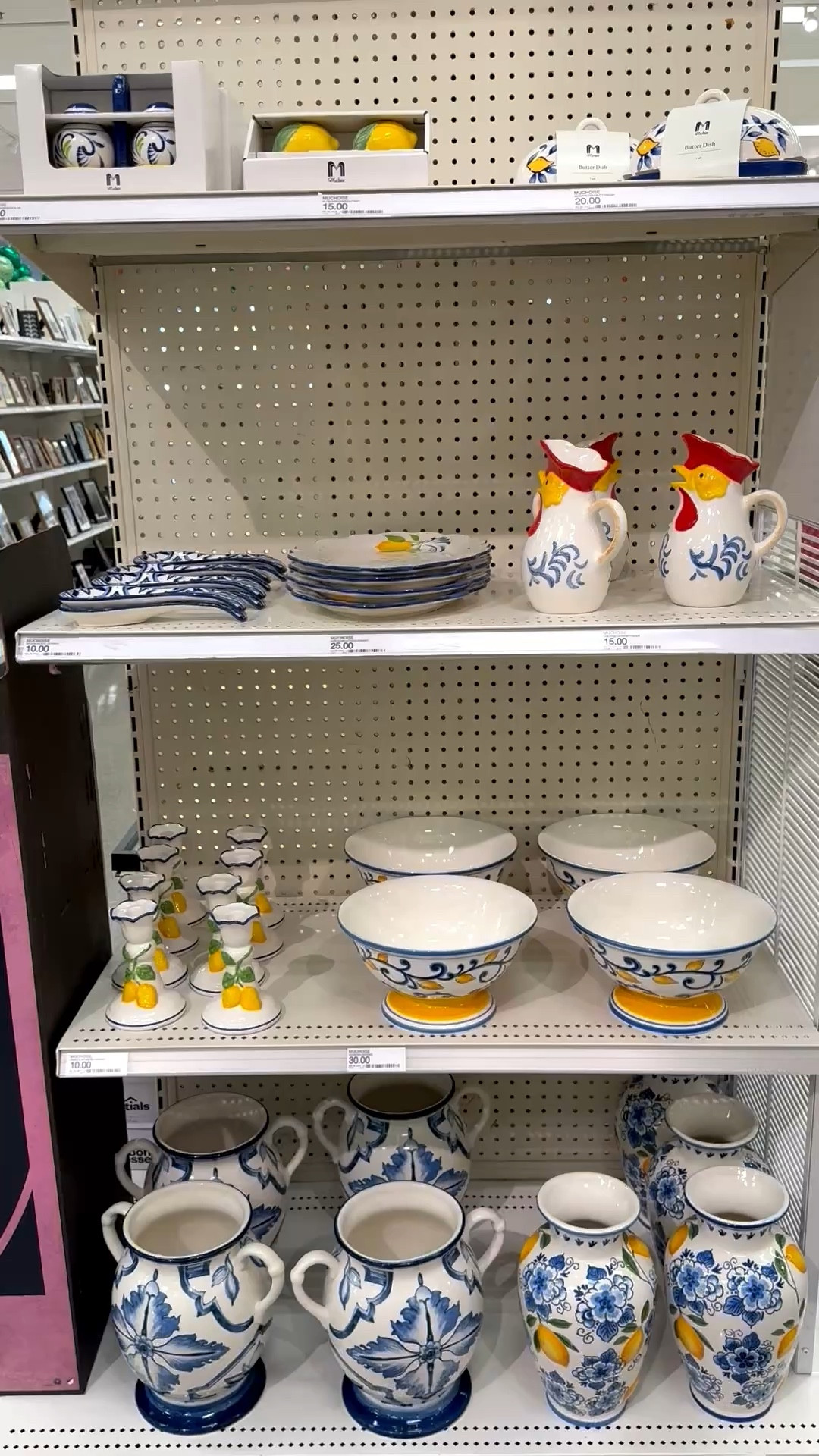 Classic blue and white serveware and kitchen accessories with an European vibe. This collection is so unexpected and makes me want to book a trip immediately! 🍋

Featured items include salt + paper shakers, butter dish, spoon rest, creamer pitcher, candle holder, bowl,  and vases. Super cute! 

And if you’re a mosaic artist, these items would be fun materials to use in your art…but only if they broke on their own, first. 😉

#blueandwhitedishes #europeandishes #springhomedecor #summerhomedecor #target #mosaic #saltandpeppershakers #spoonrest #butterdish #creamerpitcher

#LTKHome #LTKSeasonal