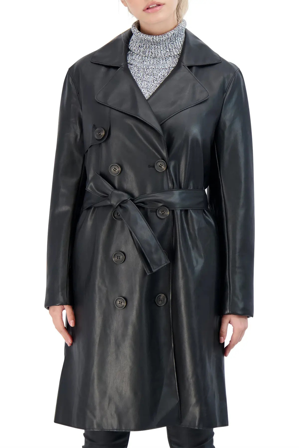 Sebby | Collection Faux Leather Trench | Nordstrom Rack | Nordstrom Rack