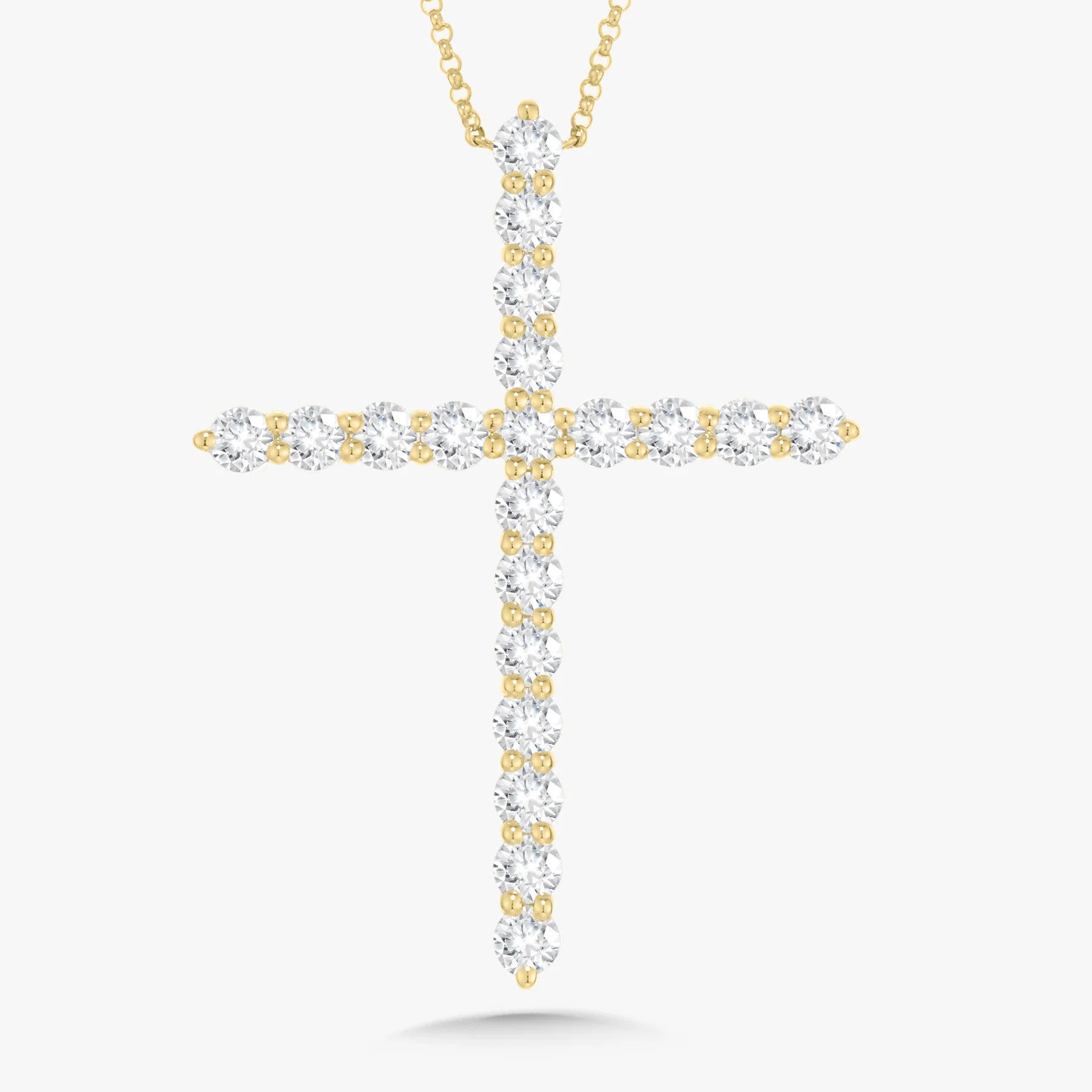 Gracie Scalloped Diamond Cross Necklace 2.56 ctw | RW Fine Jewelry