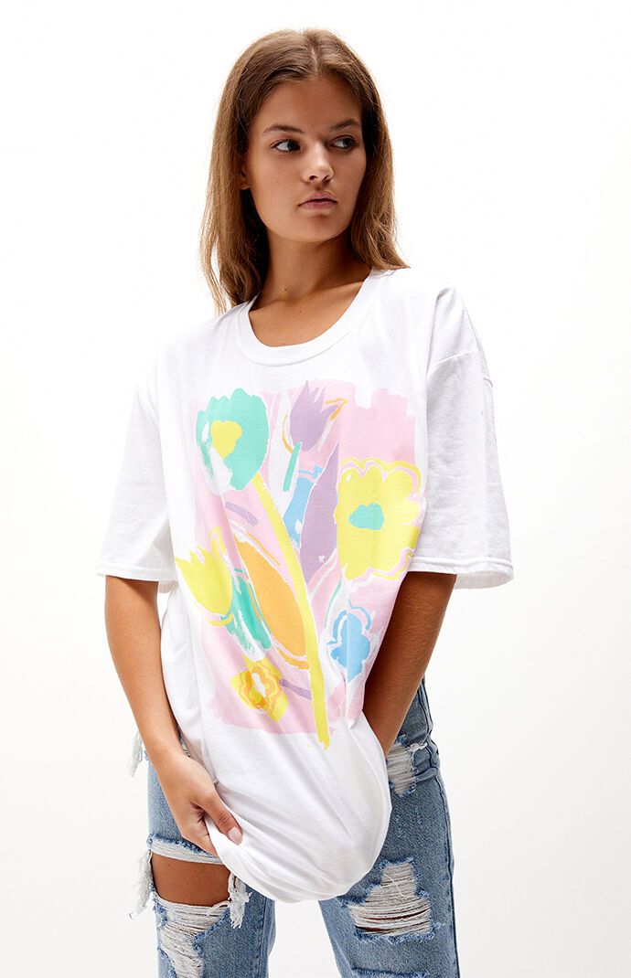 PS / LA Art Flowers T-Shirt | PacSun