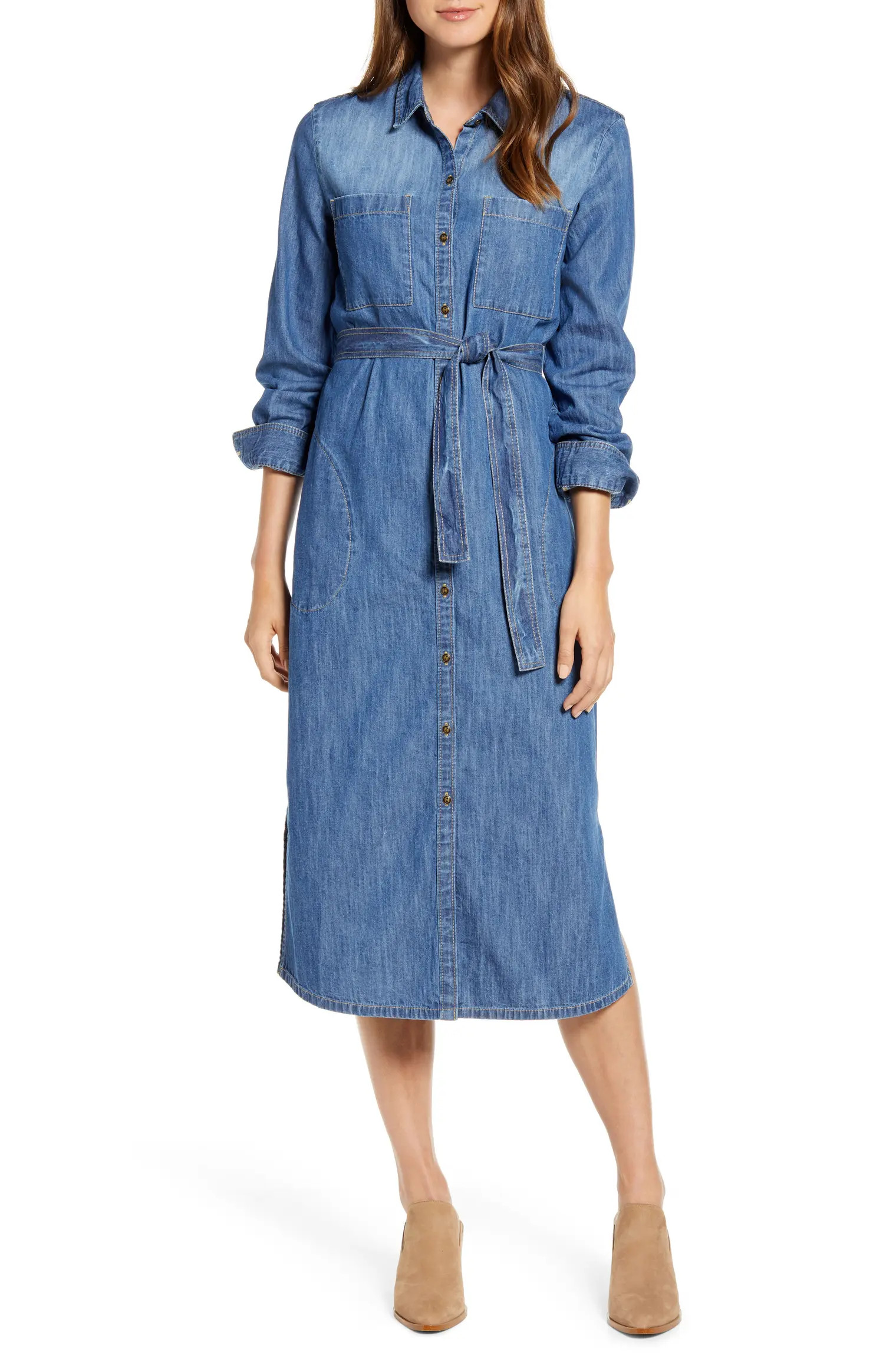 Long Sleeve Denim Shirtdress | Nordstrom