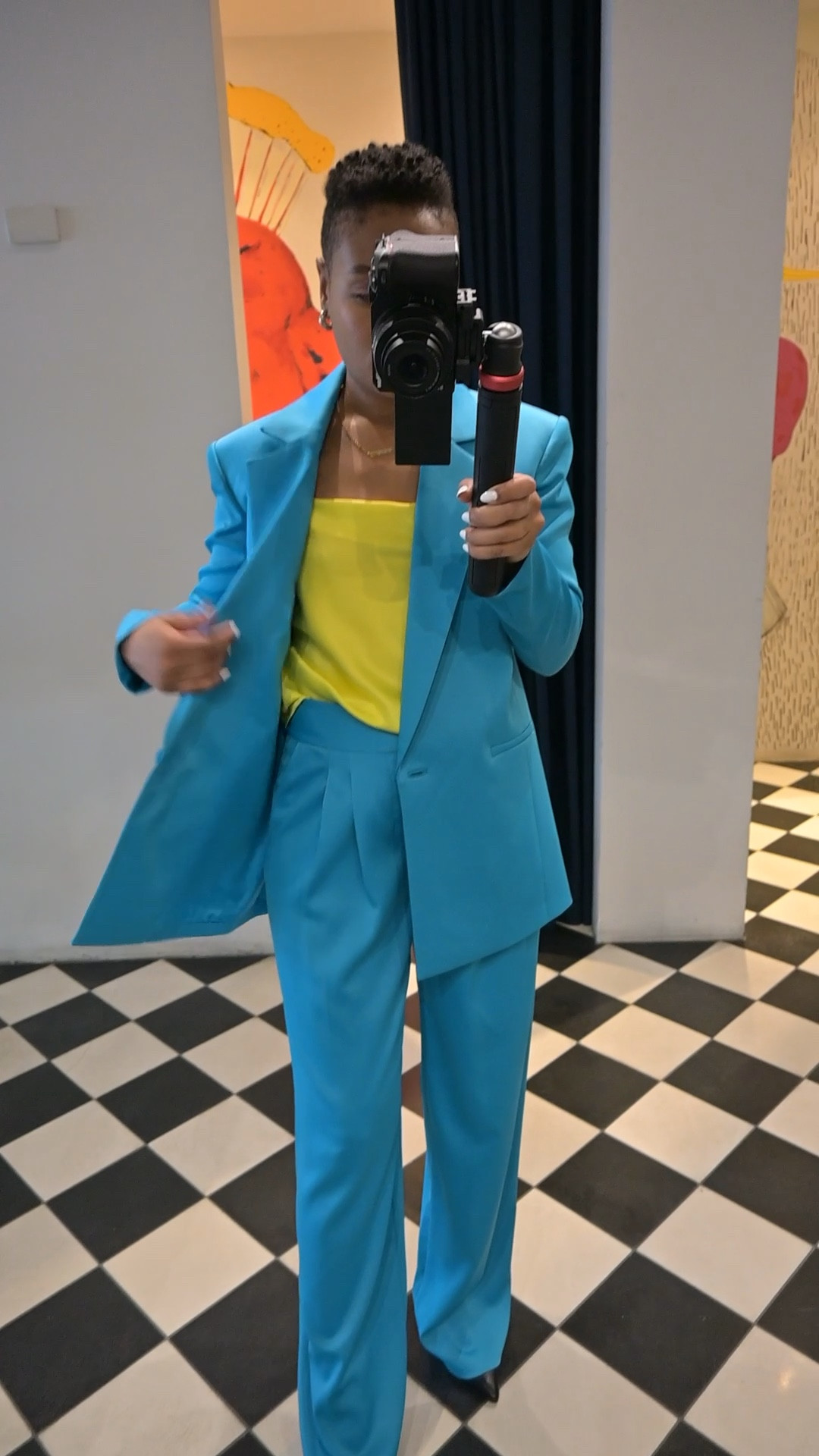 This suit was so bold and vibrant so I had to pair it with another pop of color 💛

I am wearing a size 4 in both the blazer and trousers!

#LTKFind #LTKstyletip #LTKfit