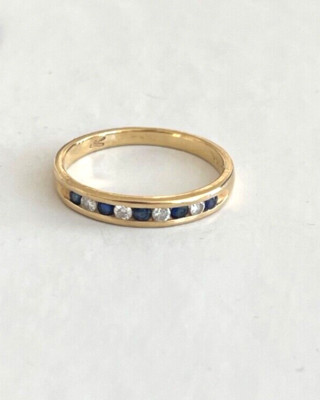 14k Yellow Gold Sapphires Diamonds Ring Size 6  | eBay | eBay US