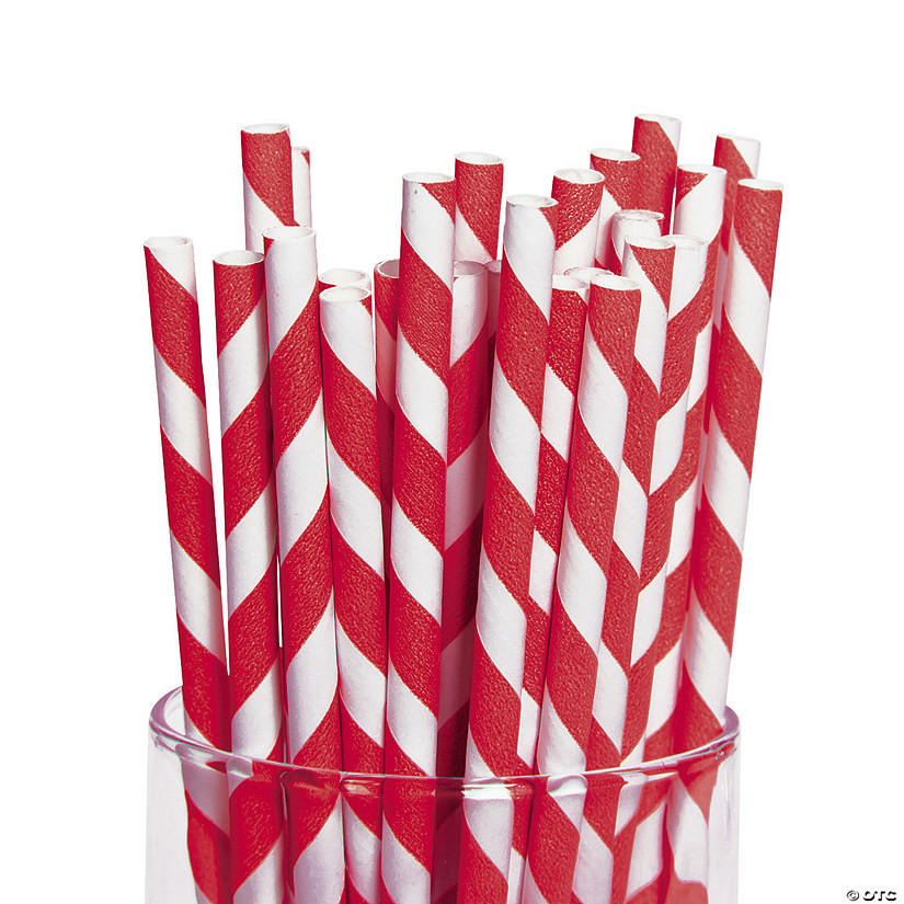 Striped Paper Straws - 24 Pc. | Oriental Trading Company
