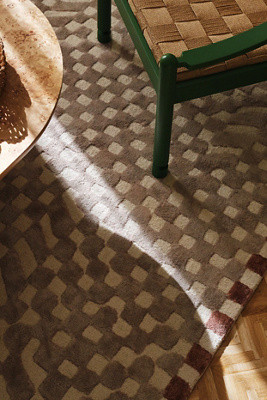 Julia Hand Tufted Wool Blend Checkered Rug | Anthropologie (US)