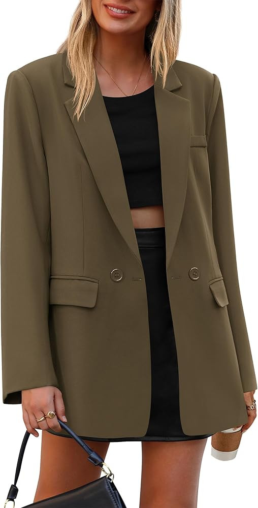 PRETTYGARDEN Fall 2026 Blazers for Women Business Casual Long Sleeve Lapel Pockets Spring Winter ... | Amazon (US)