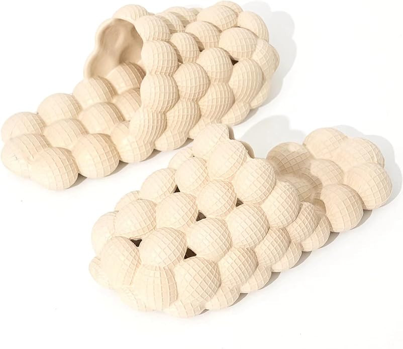 Massage Bubble Slides Slippers for Women Men,Mukinrch Funny Lychee Non-slip Spa Slippers,Gym Hous... | Amazon (US)