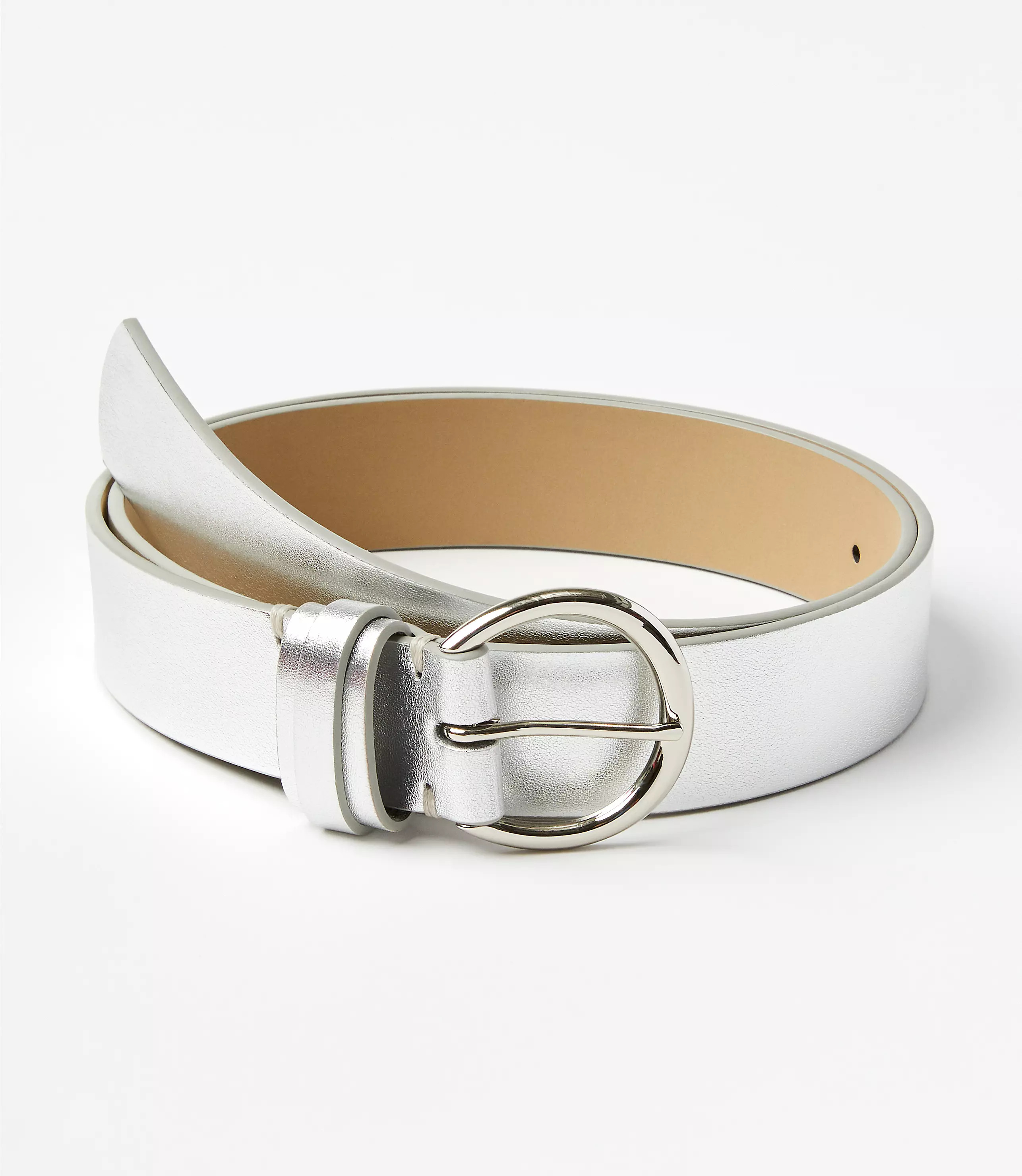 Metallic Wrapped Keeper Belt | LOFT