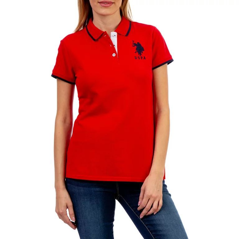U.S. Polo Assn. Triple Crown Short Sleeve Polo Shirt Women's | Walmart (US)