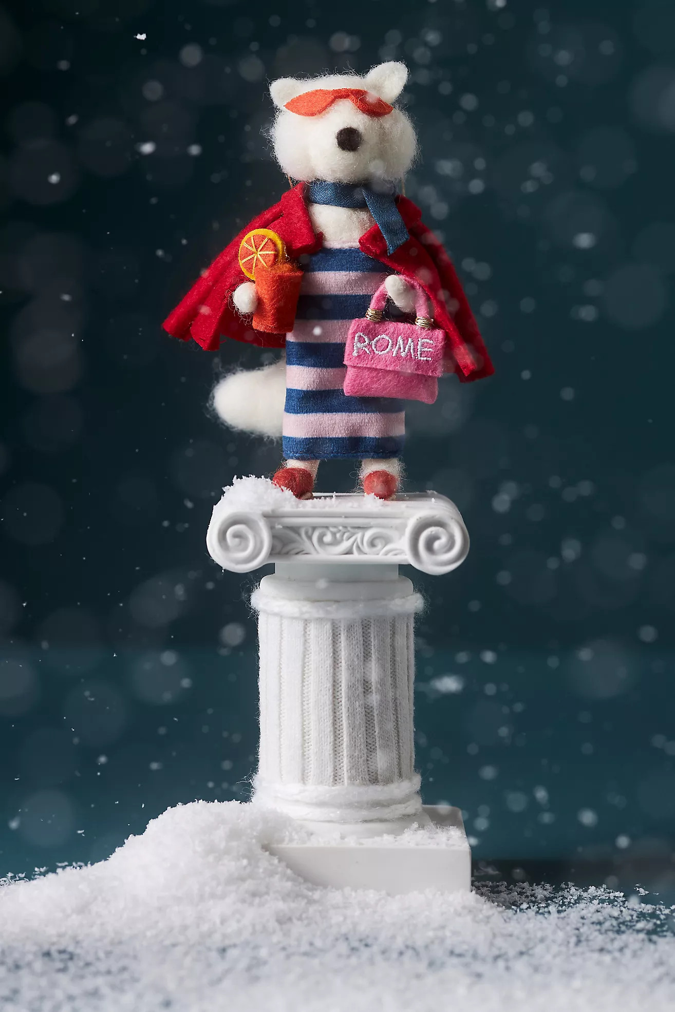 Handmade Felt Travel Fox Ornament | Anthropologie (US)