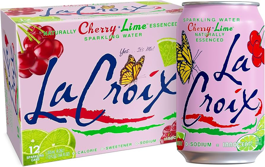 La Croix Water Sparkling Cherry Lime, 12 Fl Oz, 12 Pack | Amazon (US)