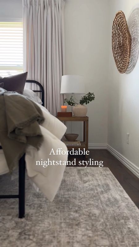 Affordable nightstand styling with target + amazon finds! Love these Nathan James nightstands as end tables, too! 

#LTKVideo #LTKFindsUnder100 #LTKHome
