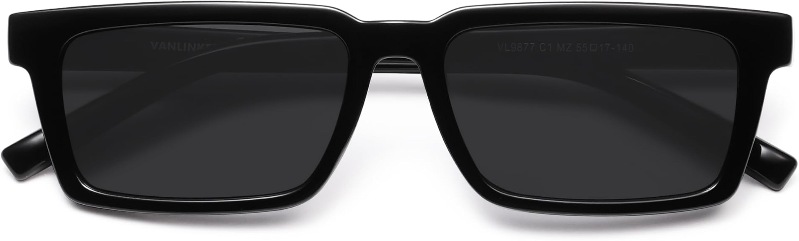 VANLINKER Retro Rectangular Polarized Sunglasses for Women Men Trendy Small Chic 80s 90s Square S... | Amazon (US)