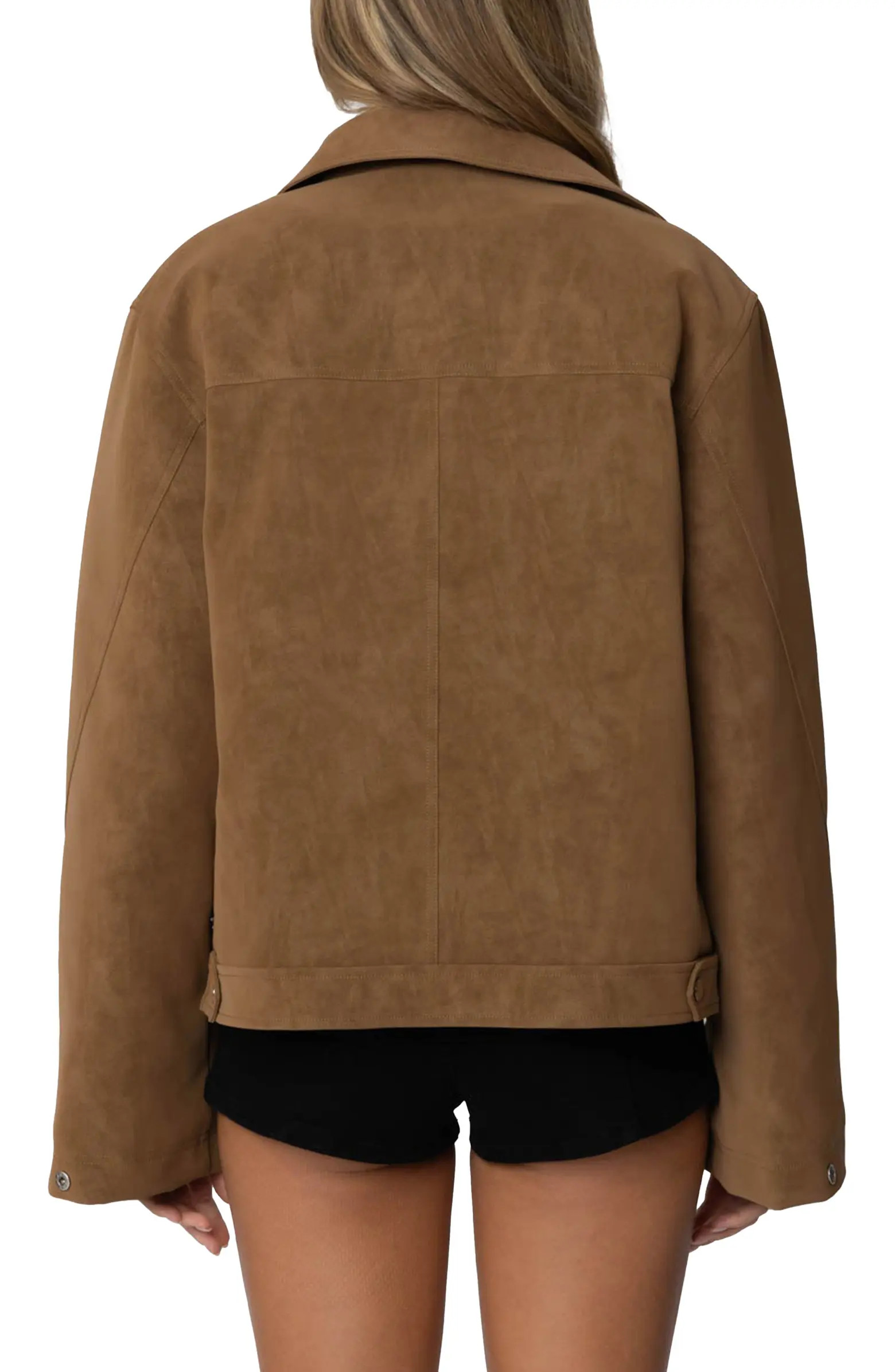Annabelle Oversize Faux Suede Jacket | Nordstrom