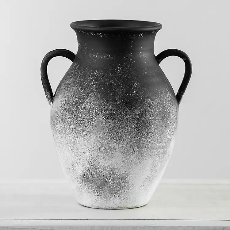 Black and Cream Amphora Terracotta Vase | Kirkland's Home