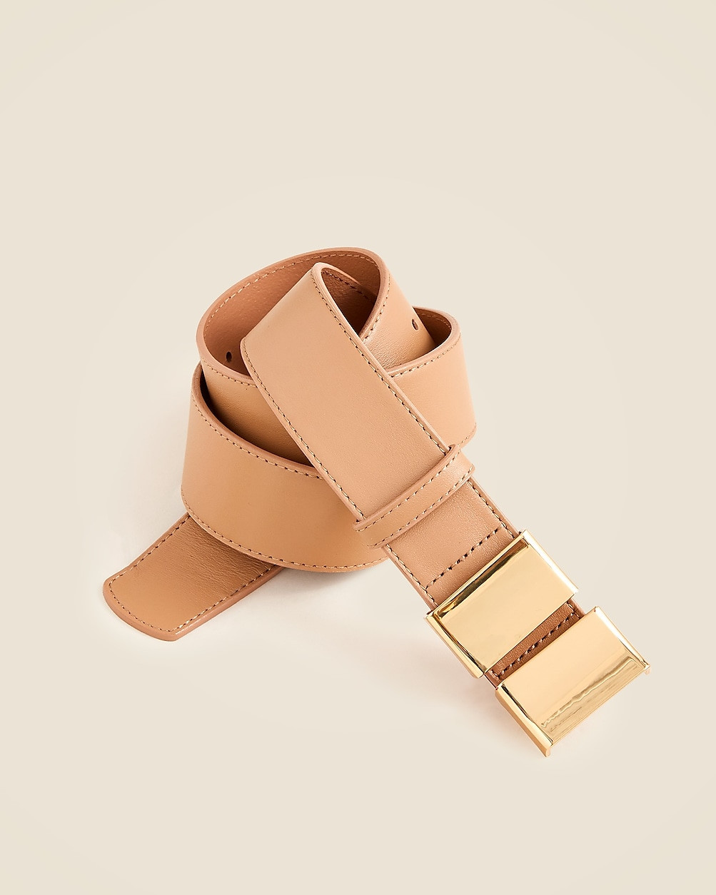 Double buckle belt in Italian leather | J. Crew US