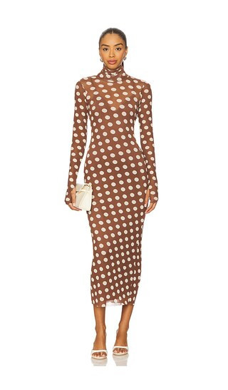 AFRM Shailene Midi Dress in Chocolate. - size M | Revolve Clothing (Global)
