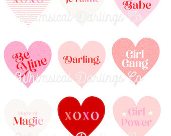 Valentine's Day Pennant Flag Printables // Valentine Flags | Etsy Canada | Etsy (CAD)