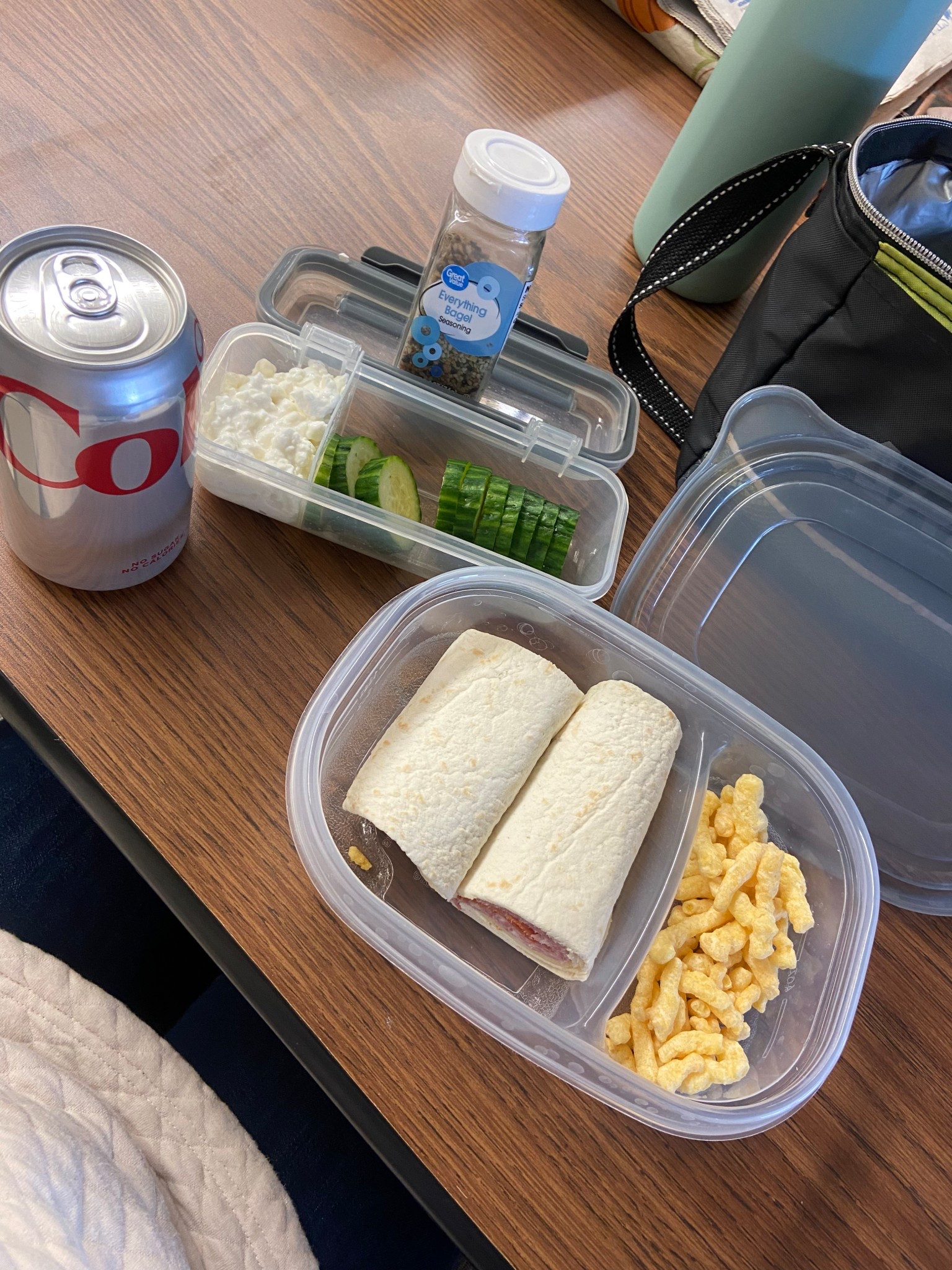 Teacher lunch- I’m really into cottage cheese with everything bagel seasoning on cucumbers or peppers.  I’ll warm up this Italian wrap and call it an afternoon.  


#recipdeideas

#LTKfoodie