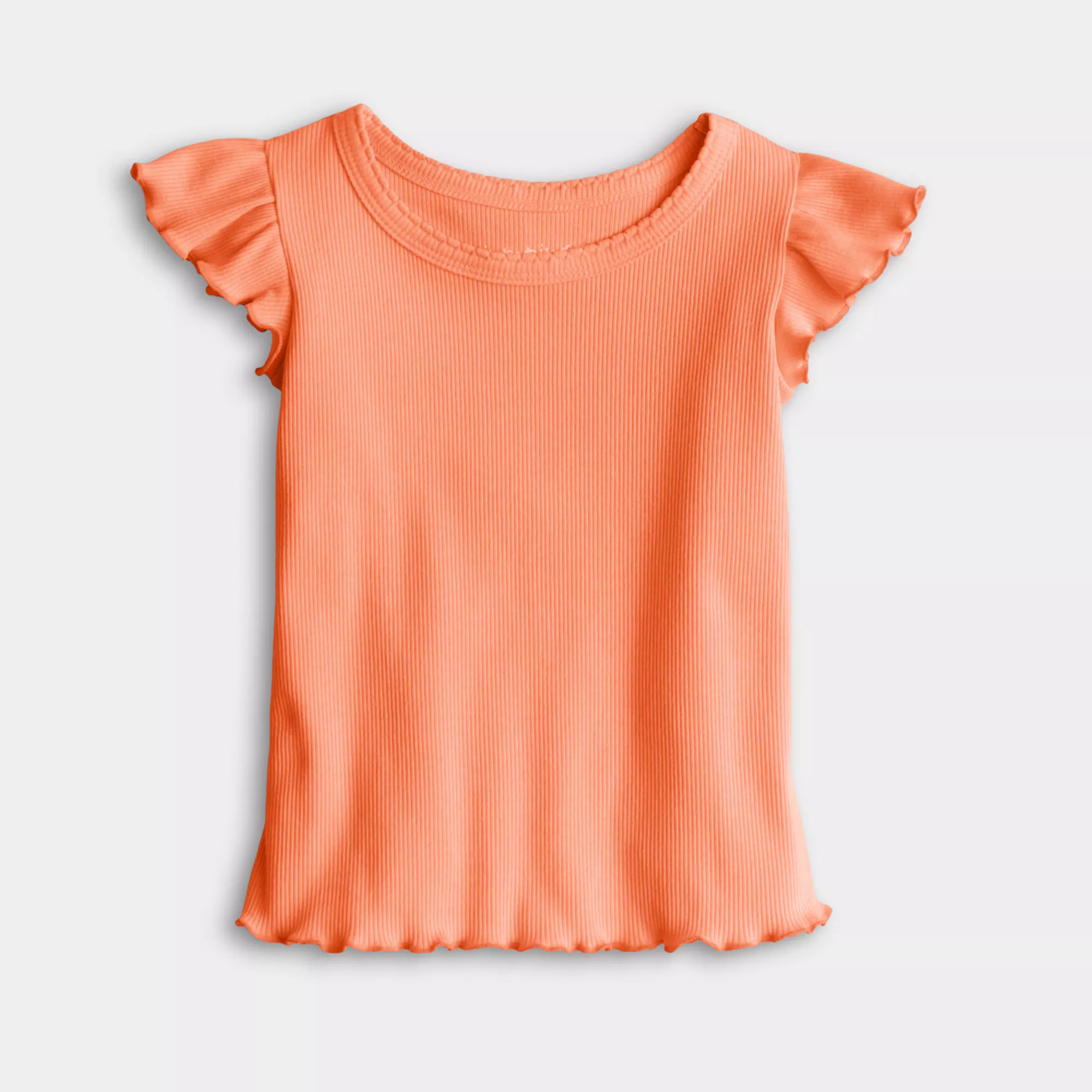 Girls 4-12 Jumping Beans® Flutter Sleeve Rib Tee | Kohl's
