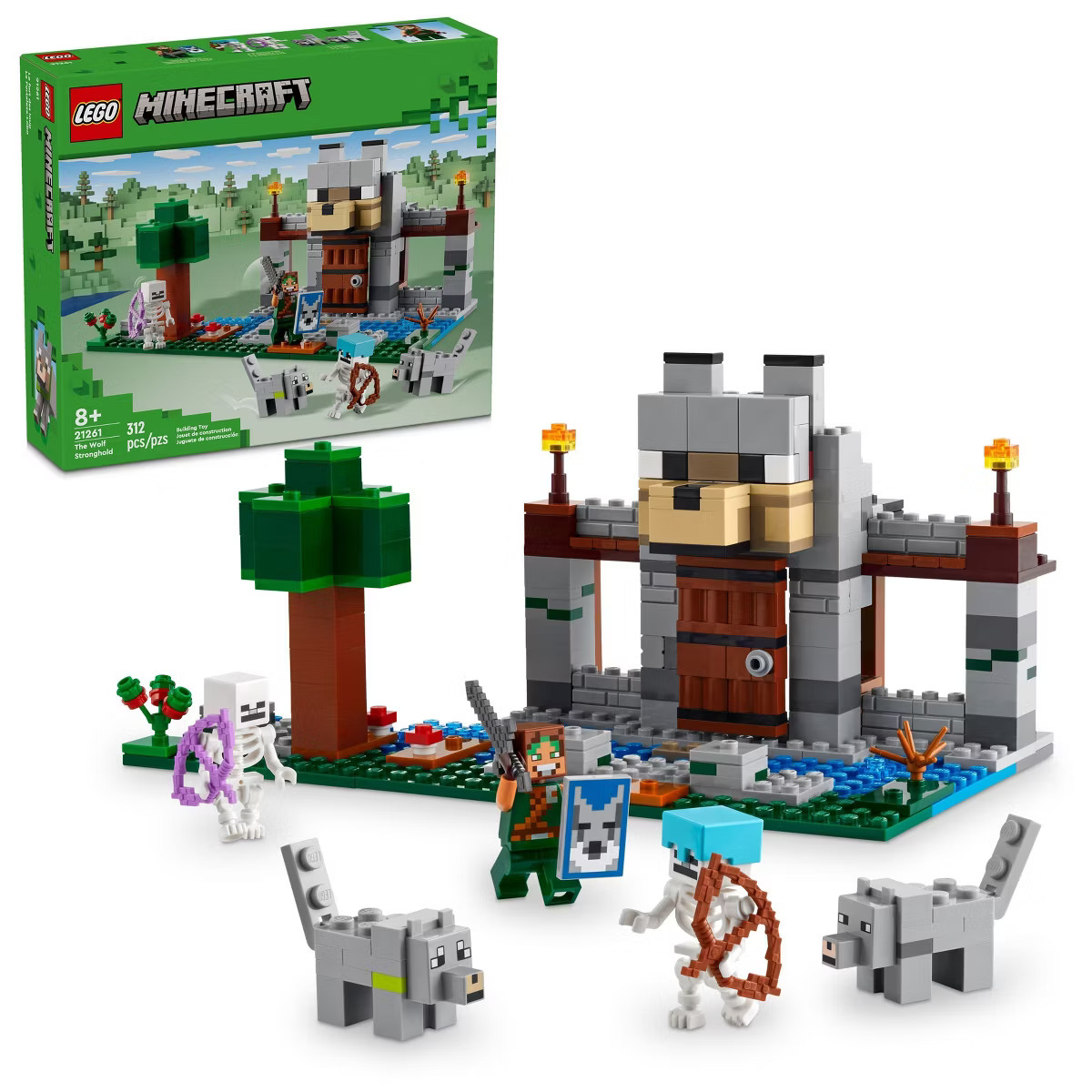 LEGO Minecraft The Wolf Stronghold Fortress Playset Video Game Toy 21261 | Target