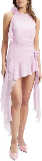 Bardot Ivana Ruffle Rosette Georgette Cocktail Dress | Nordstrom | Nordstrom