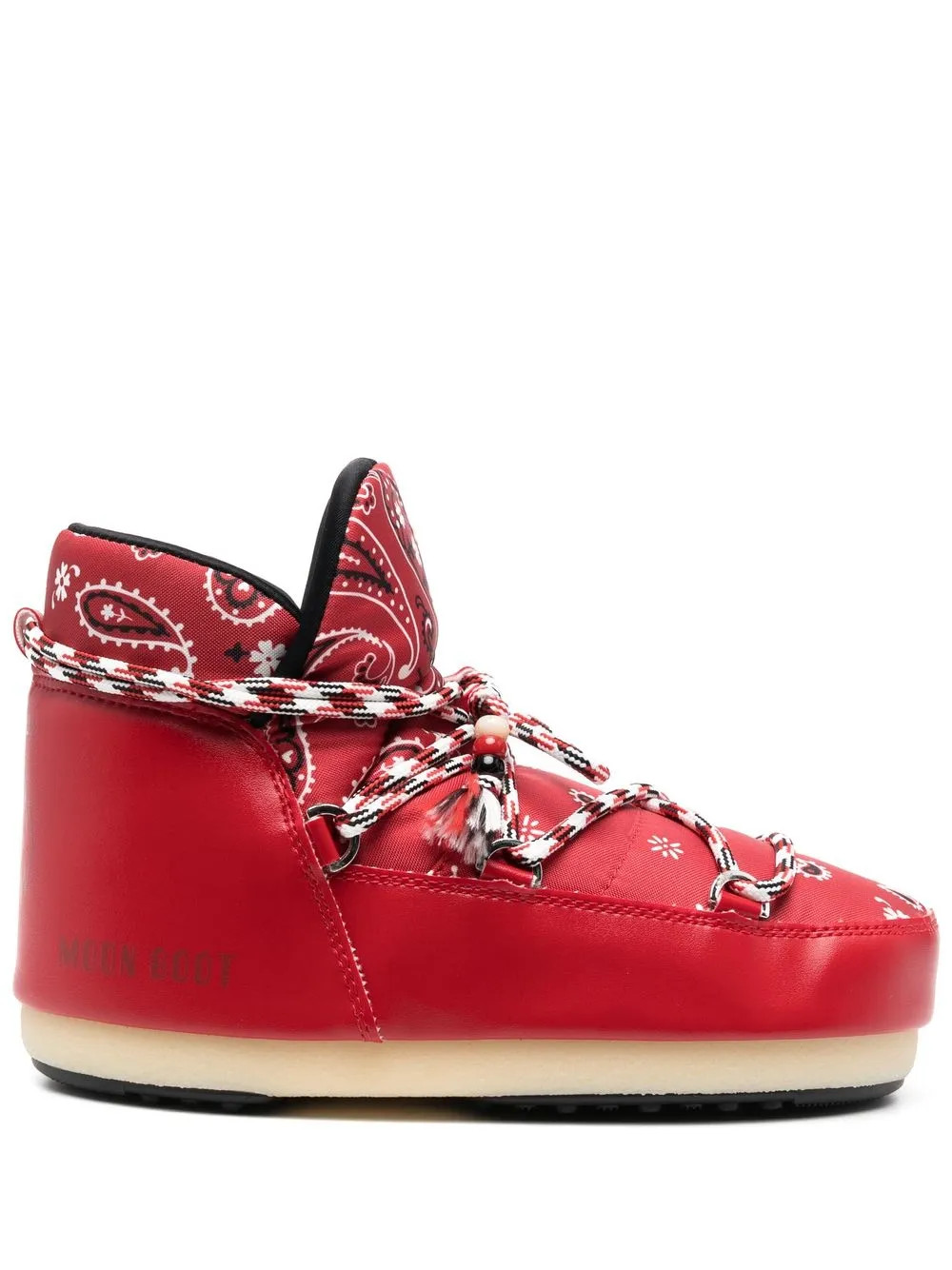 Alanui x Moon Boot bandana-print Snow Boots - Farfetch | Farfetch Global