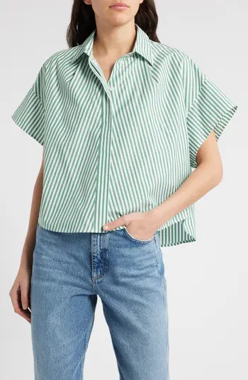 Martha Stripe Poplin Shirt | Nordstrom