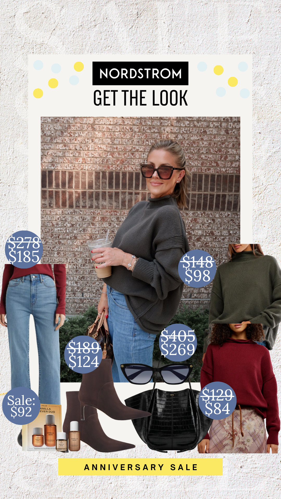 Recreate this cozy early fall look with Nordstrom Anniversary Sale favorites you'll wear all season long.

early fall outfit, casual fall style, cozy knit sweater, wide leg jeans, ankle boots, designer handbag, everyday chic, transitional fall look, coffee date outfit, neutral fall staples

#LTKootd #LTKSaleAlert #LTKPetite