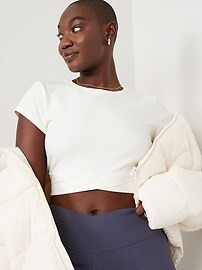 PowerChill Cropped Cross-Front T-Shirt for Women | Old Navy (US)