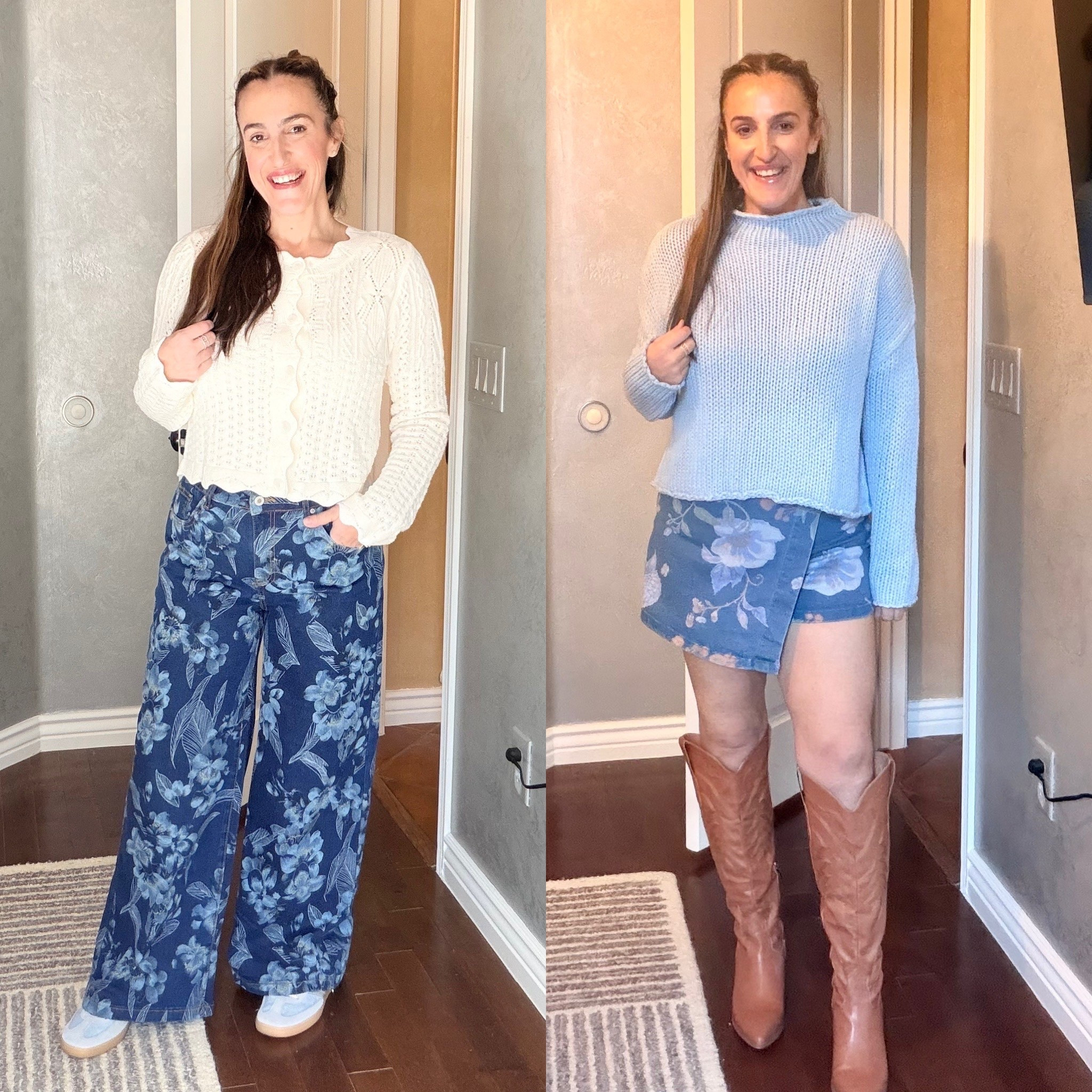 Floral jeans or skort!
Size 8 in the jeans and medium in everything else!

#LTKootd #LTKdayinmylife #LTKOver40