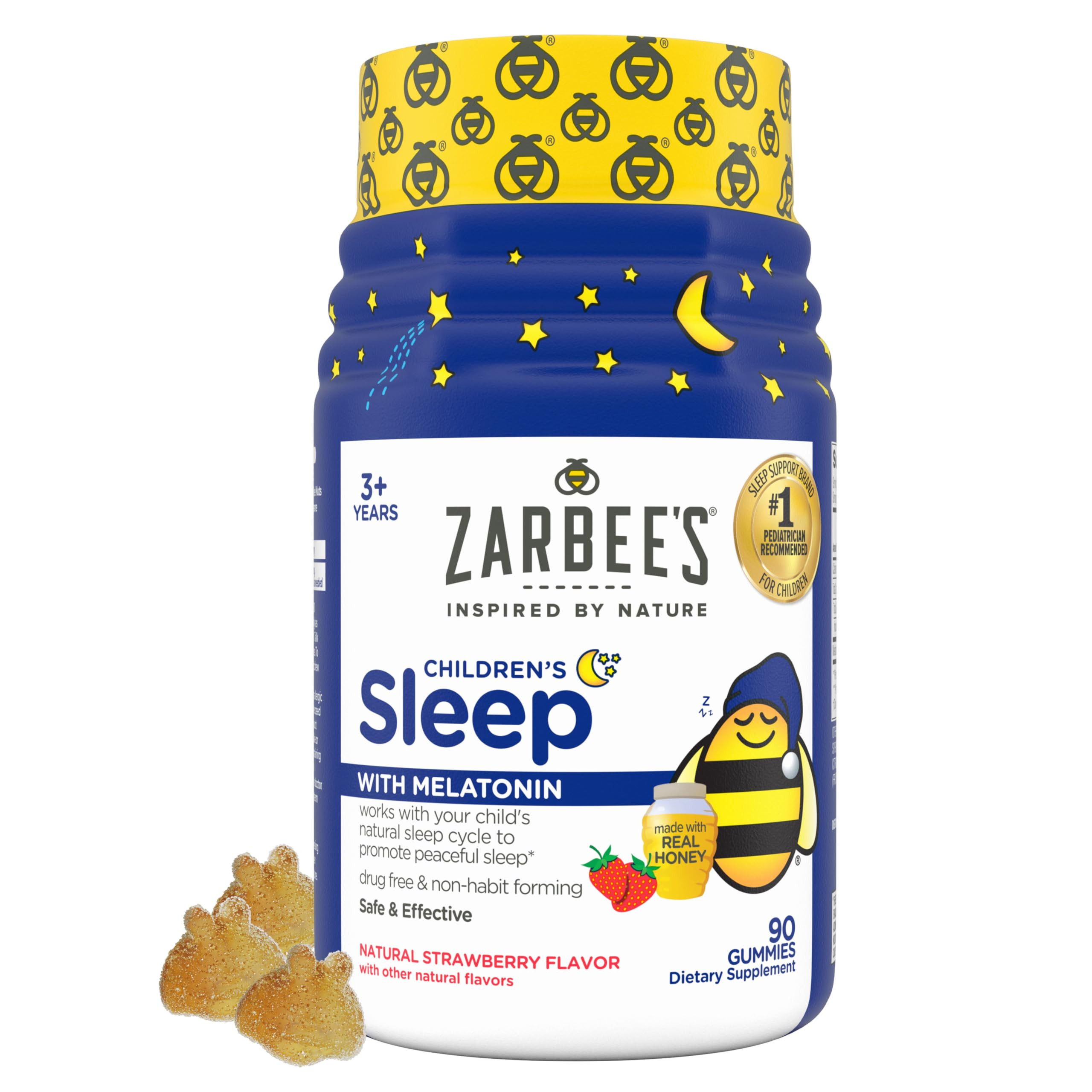 Zarbee's Kids Melatonin Gummies with 1mg Melatonin, Kids Sleep Gummy Works with Natural Sleep Cyc... | Amazon (US)