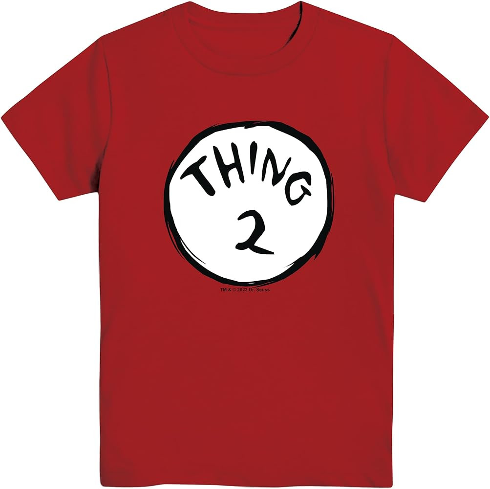 Dr. Seuss Thing One Two Cat in The Hat Boys Youth T-Shirt | Amazon (US)