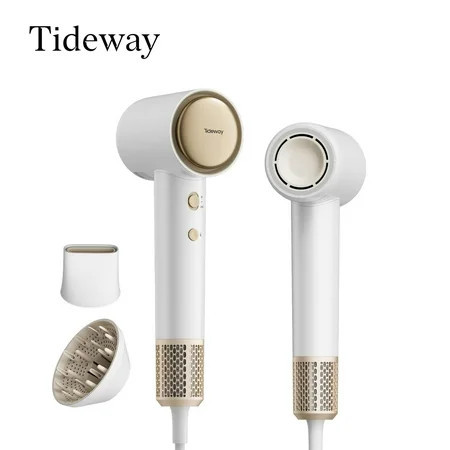 Tideway M02 High-Speed Hair Dryer with Diffuser 110 000 RPM Brushless Motor Ionic Care 4 Heat Settings Smart Thermo Control Gold | Walmart (US)
