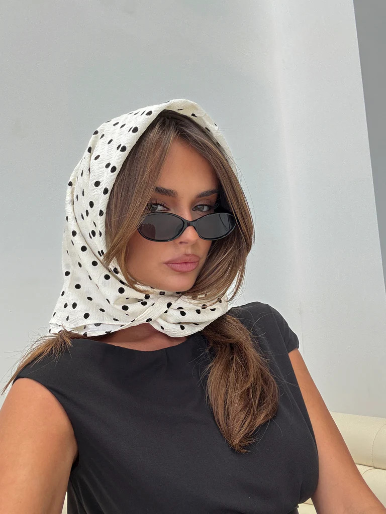 Nellie Scarf Cream Polka | Princess Polly US