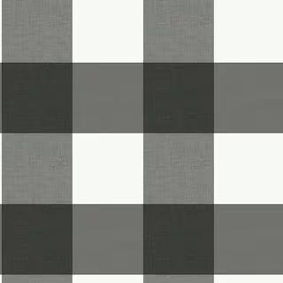 NuWallpaper Charcoal Farmhouse Plaid Peel & Stick Grey Vinyl Strippable Roll (Covers 30.75 sq. ft... | The Home Depot