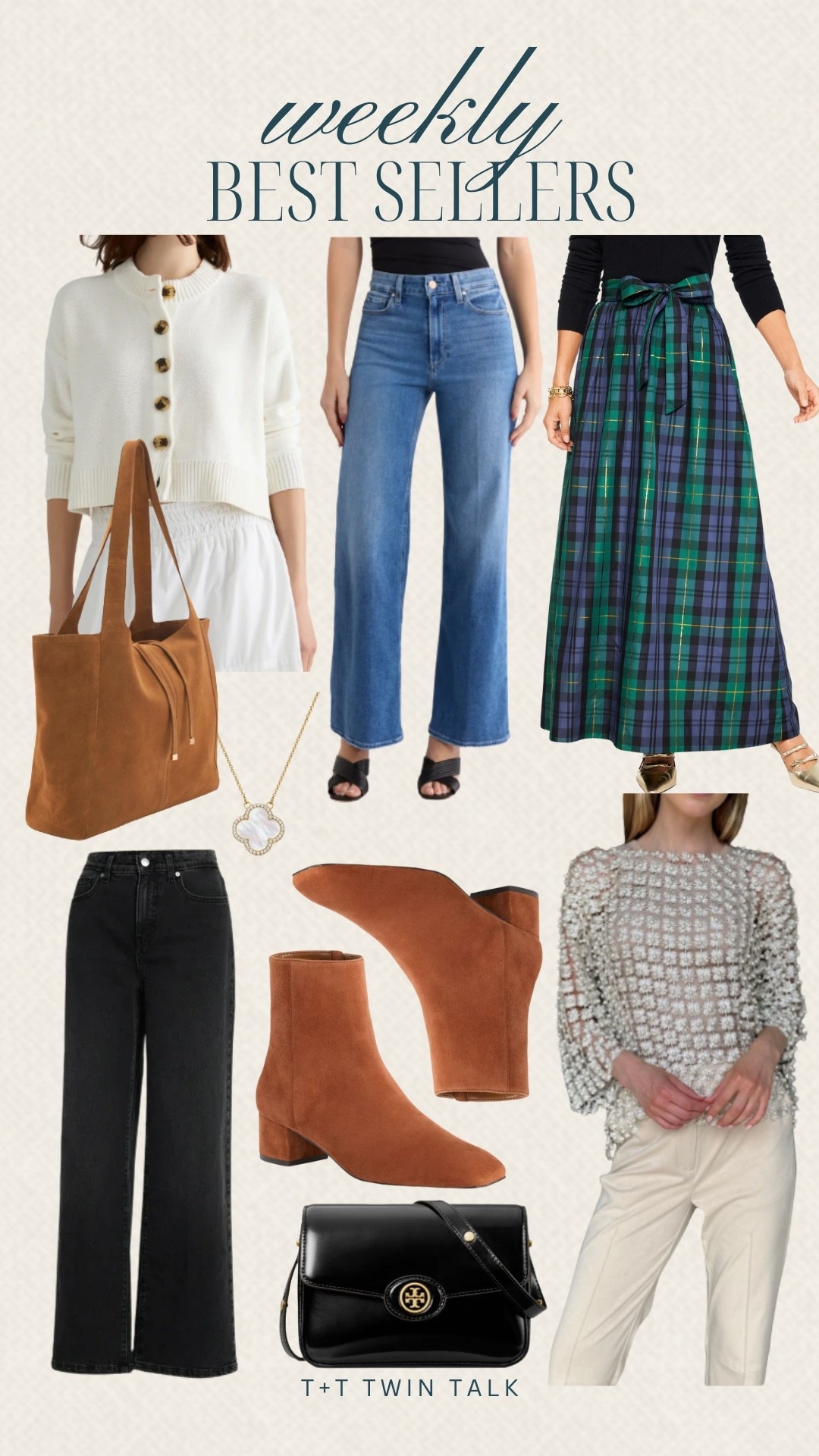 Weekly best sellers are here! Everything from jeans that are under $30 from Walmart to one of our favorite skirts for the holidays! We also love the suede booties, shopper tote bag, and clover necklace! 

#LTKGiftGuide #LTKSeasonal #LTKHoliday