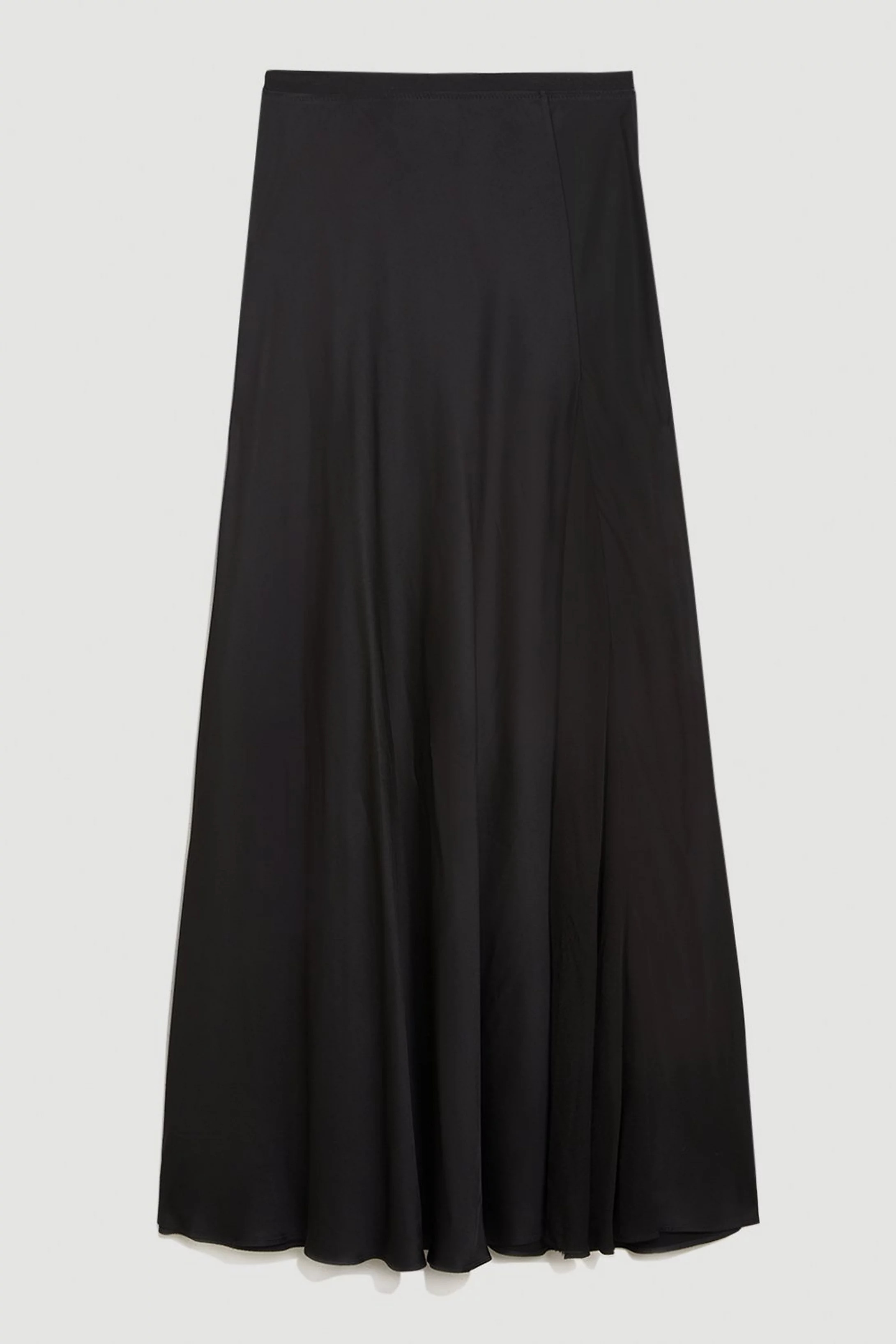 Premium Georgette & Satin Panelled maxi skirt | Karen Millen US