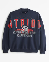 New England Patriots Graphic Crew Sweatshirt | Abercrombie & Fitch (US)