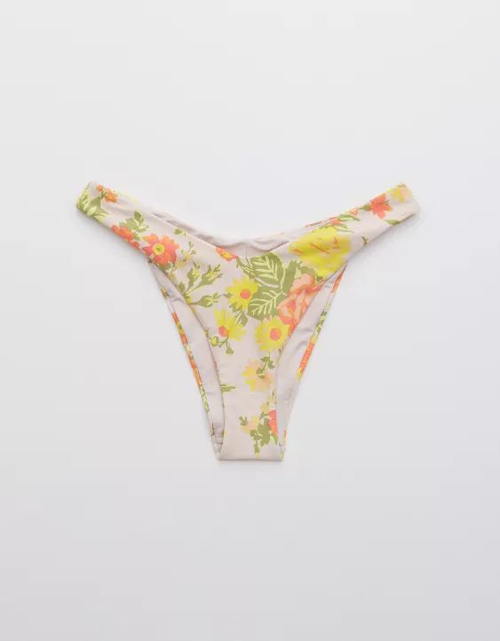 Aerie Printed Super High Cut Cheekiest Bikini Bottom | American Eagle Outfitters (US & CA)