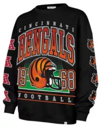 '47 Women's Cincinnati Bengals Black 'Go Big' Crew Pullover Sweatshirt | DICK'S Sporting Goods