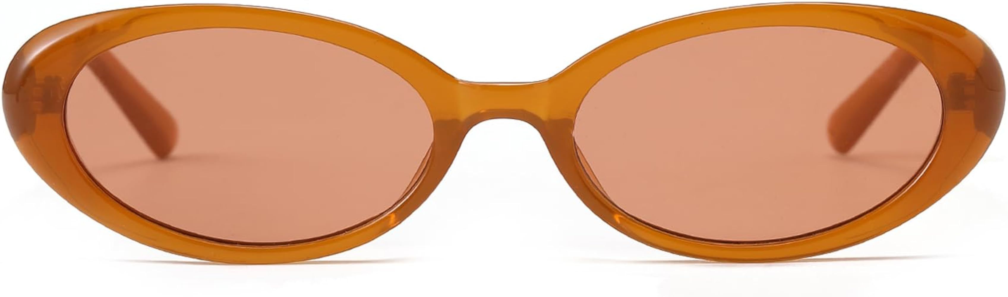 Ggpyyon Retro Oval Sunglasses for Women Men Trendy Small Oval Sunglasses 90s Vintage Shades Eyewe... | Amazon (UK)