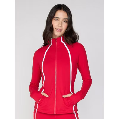 X by Gottex Line Jacket in Dark Red XS | Target
