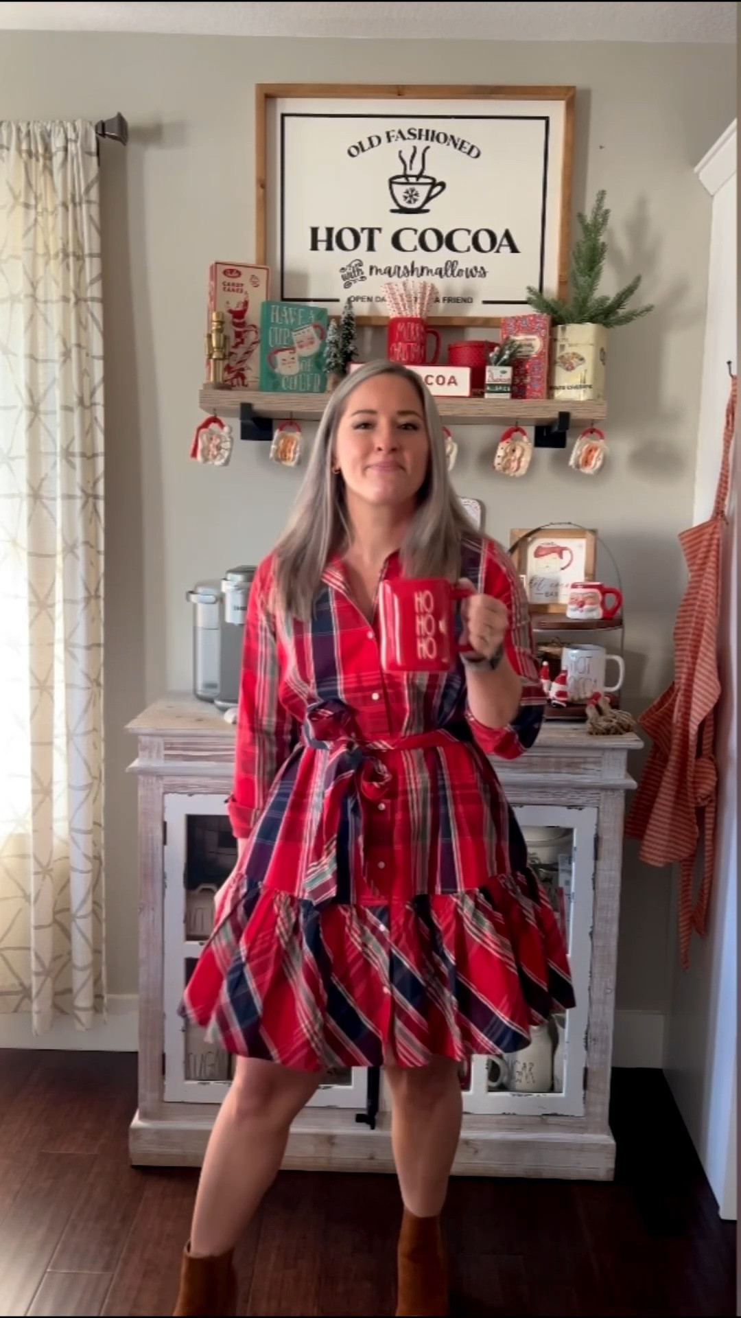 POV: you found the perfect holiday dress for parties this season! Not only is it super cute and festive, but very comfortable too! I’m obsessed 😍 I’m 5’1” and I’m wearing a size small. Fits true to size! 

#LTKPetite #LTKSeasonal #LTKHoliday