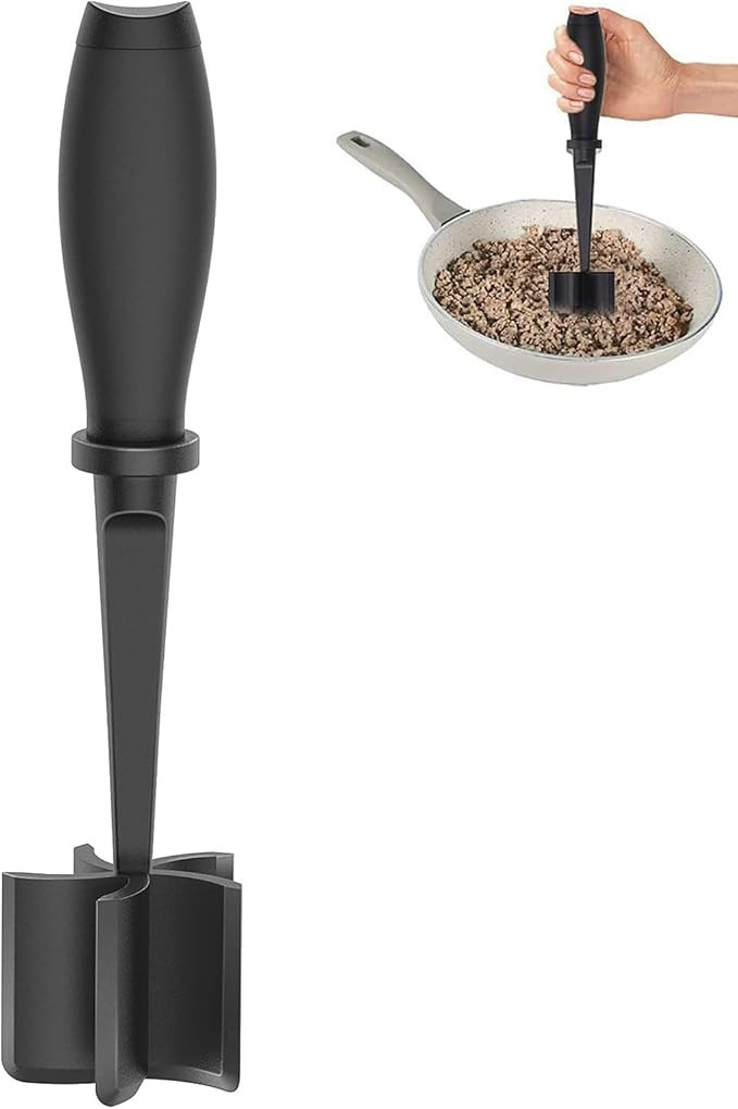 Meat Chopper, 5 Curve Blades Ground Beef Masher, Heat Resistant Meat Masher Tool for Hamburger Me... | Amazon (US)