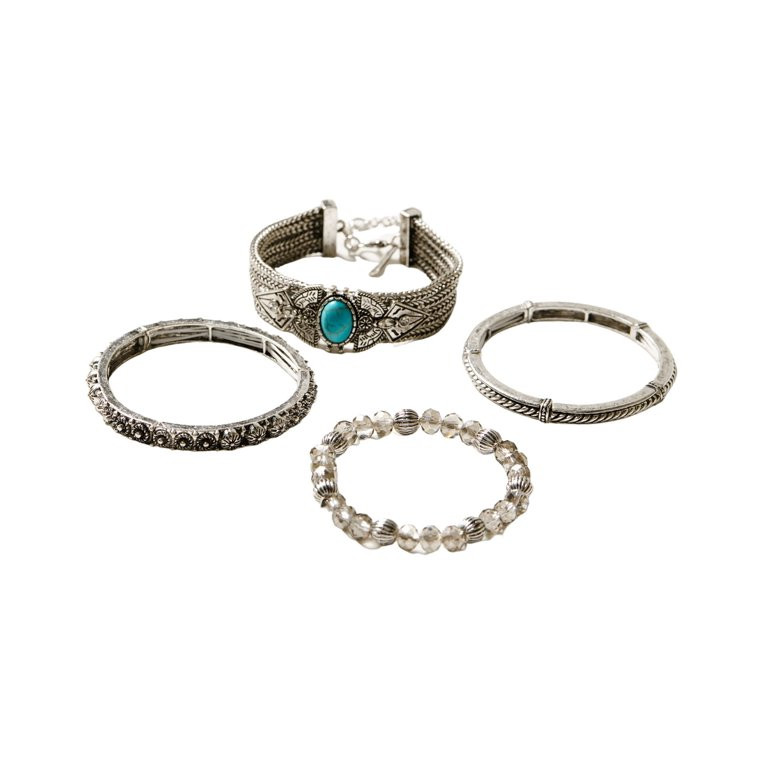 Idyllwind Women's 4-Piece Kenton Bracelet Set Silver One Size | Walmart (US)